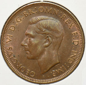 Australia 1943 Georgivs VI Penny Kangaroo animal 292859 combine shipping