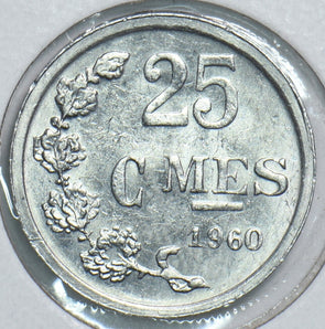 Luxembourg 1960 25 Centimes 153910 combine shipping