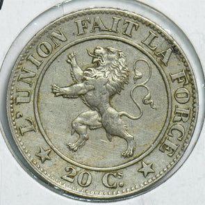 Belgium 1861 20 Centimes 0 240913 combine shipping