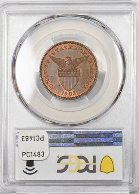 Philippines 1903 Centavo PCGS Proof 63 BN PC1483 combine shipping