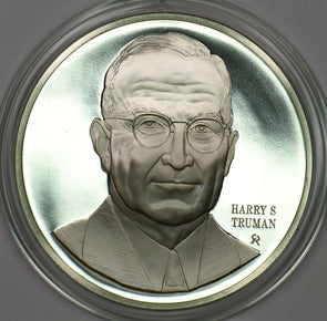 1980 's Medal Proof Harry S Truman in capsule 1.2oz pure silver Franklin Mint B