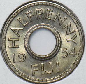 Fiji 1954 1/2 Penny 194592 combine shipping