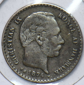 Denmark 1874 10 Ore Porpoise animal 240265 combine shipping