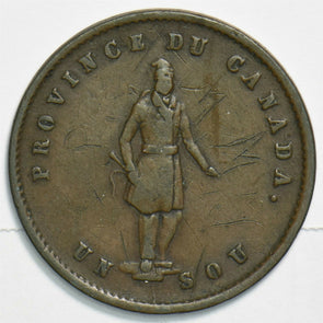 Canada 1852 Half Penny Quebec bank token 298543 combine shipping