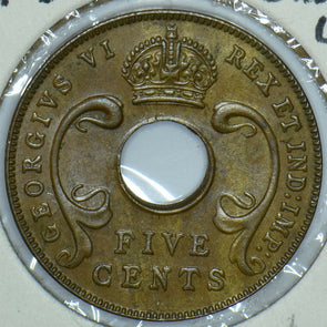 East Africa 1941 5 Cents Choice UNC 290757 combine shipping
