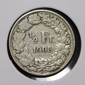 Switzerland 1908 1/2 Franc  900750 combine shipping