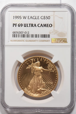 1995-W $50 1oz Gold Eagle PROOF NGC PF69 UC NG1799