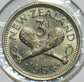 New Zealand 1964 3 Pence 196451 combine shipping