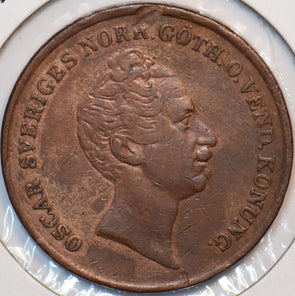 Sweden 1847 2 Skilling 296526 combine shipping