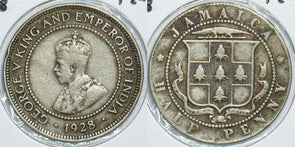 Jamaica 1928 1/2 Penny 198480 combine shipping