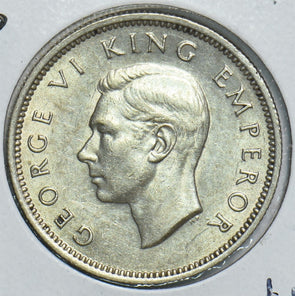 New Zealand 1940 Shilling Silver 491502 combine shipping