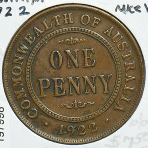 Australia 1922 Penny 197998 combine shipping