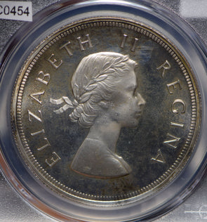 South Africa 1954 5 Shillings Springbok animal PCGS PR65CAM PROOF CAMEO KM-52 PC