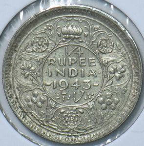 British India 1943 1/4 Rupee 295403 combine shipping
