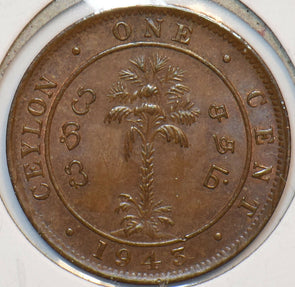 Ceylon 1943 Cent 296509 combine shipping