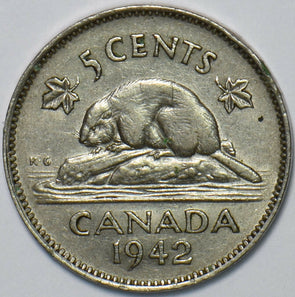 Canada 1942 5 Cents Beaver animal 903425 combine shipping