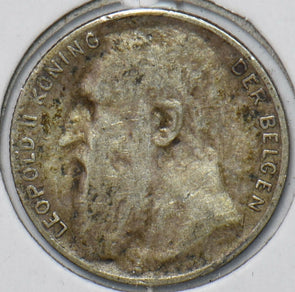 Belgium 1901 50 Centimes Lion animal 195291 combine shipping