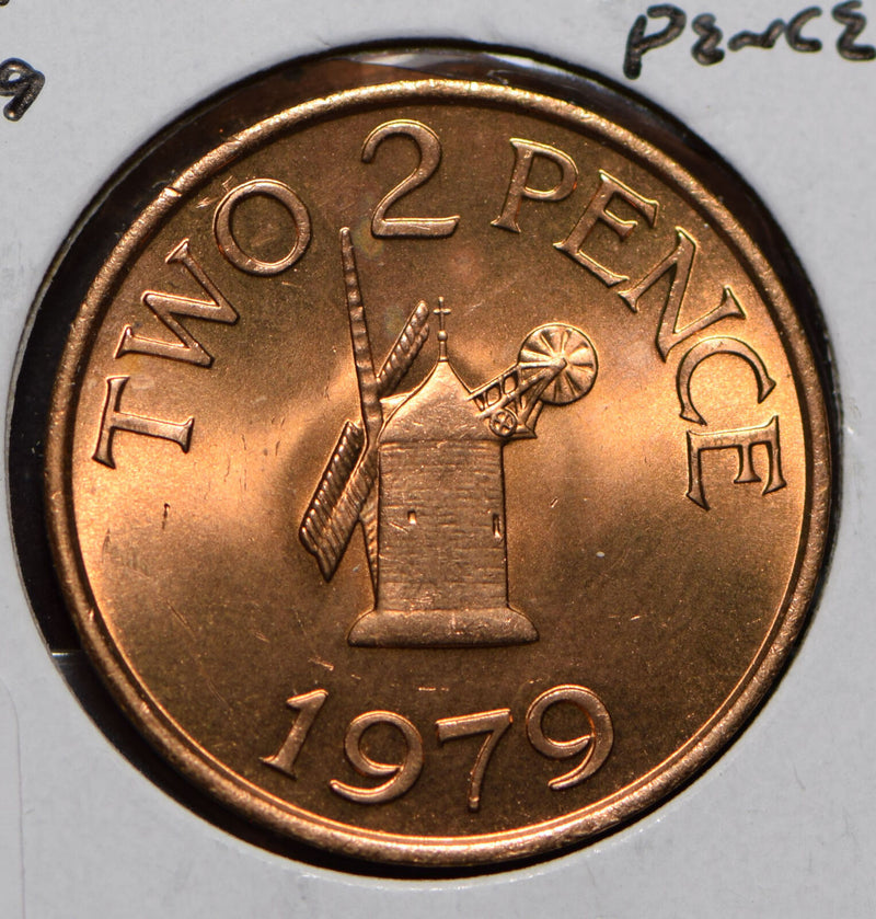 Guernsey 1979 2 Pence  191132 combine shipping