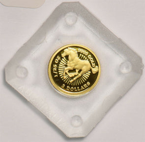 Tuvalu 1998 proof 3 Dollars gold 1/25oz AGW In mint capsule GL0154 combine shipp