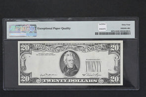 US 1981 Overprint on Back Error $20 PMG Choice Uncirculated 64EPQ Federal Reserv