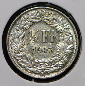 Switzerland 1943 1/2 Franc  191104 combine shipping