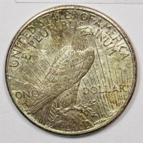 1924-S Peace Dollar Silver Very attractive color on reverse MS(+) U0259
