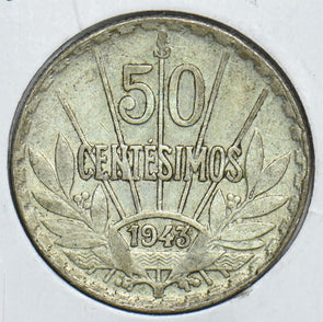 Uruguay 1943 50 Centesimos 241002 combine shipping