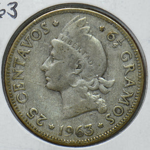 Dominican Republic 1963 25 Centavos 193126 combine shipping
