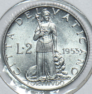 Vatican 1953 2 Lire 299005 combine shipping