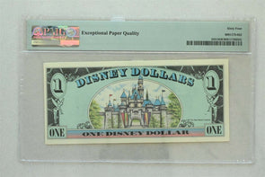 Disney Dollar 1987 Dollar PMG Choice UNC 64EPQ DIS1. Mickey. Sleeping Beauty's