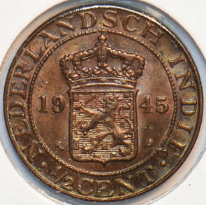 Netherlands East Indies 1945 P 1/2 Cent Lion animal 150786 combine shipping