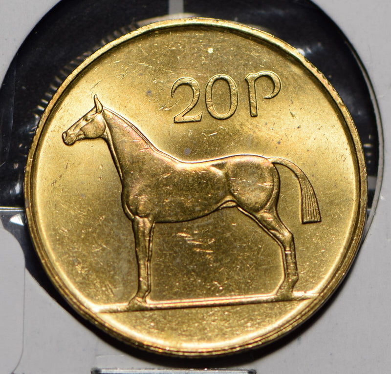 Ireland 1986 20 Pence Horse animal  191199 combine shipping