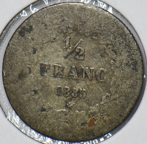 Belgium 1835 1/2 Franc 902775 combine shipping