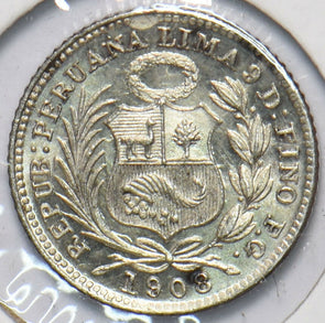 Peru 1908 1/2 Dinero 293836 combine shipping