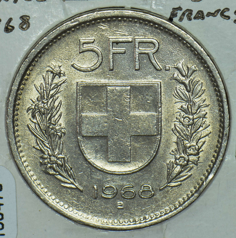 Switzerland 1968 5 Francs 150478 combine shipping
