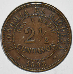 Chile 1898 2 1/2 Centavos 292728 combine shipping