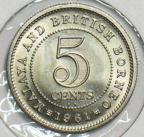 Malaya and British Borneo 1961 5 Cents 298356 combine shipping