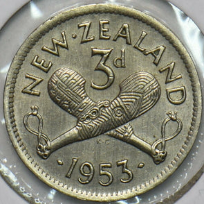New Zealand 1953 3 Pence 903642 combine shipping