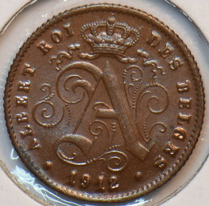 Belgium 1912 Cent Lion animal 294841 combine shipping