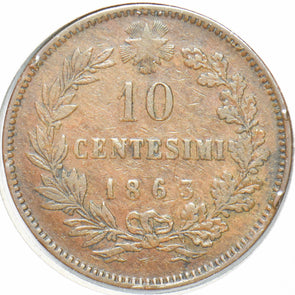 Italy 1863 10 Centesimi Vittorio Emanvele II 292937 combine shipping