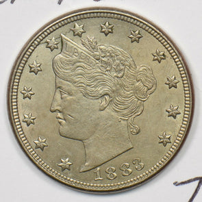 1883 Liberty V Nickel 5 Cents No cent MS+ U0212