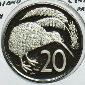 New Zealand 1974 20 Cents Kiwi bird animal Proof 198124 combine shipping