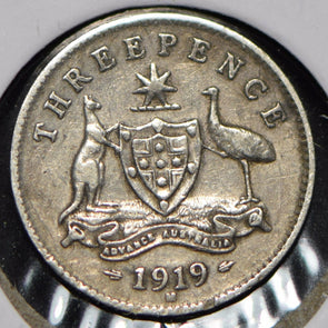 Australia 1919 3 Pence Kangaroo animal Emu  191467 combine shipping