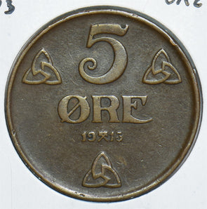 Norway 1913 5 Ore 198601 combine shipping