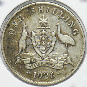 Australia 1926 Georgivs V Shilling Kangaroo animal Ostrich Fine 901968 combine s