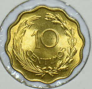 Paraguay 1953 10 Centimos Lion animal 190856 combine shipping