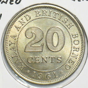 Malaya and British Borneo 1961 20 Cents 298475 combine shipping
