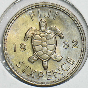 Fiji 1962 6 Pence Sea turtle animal 298134 combine shipping