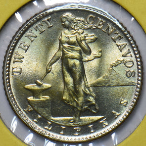 Philippines 1944 D 20 Centavos Eagle animal UNC 294924 combine shipping
