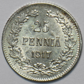 Finland 1917 25 Pennia Eagle animal 294475 combine shipping